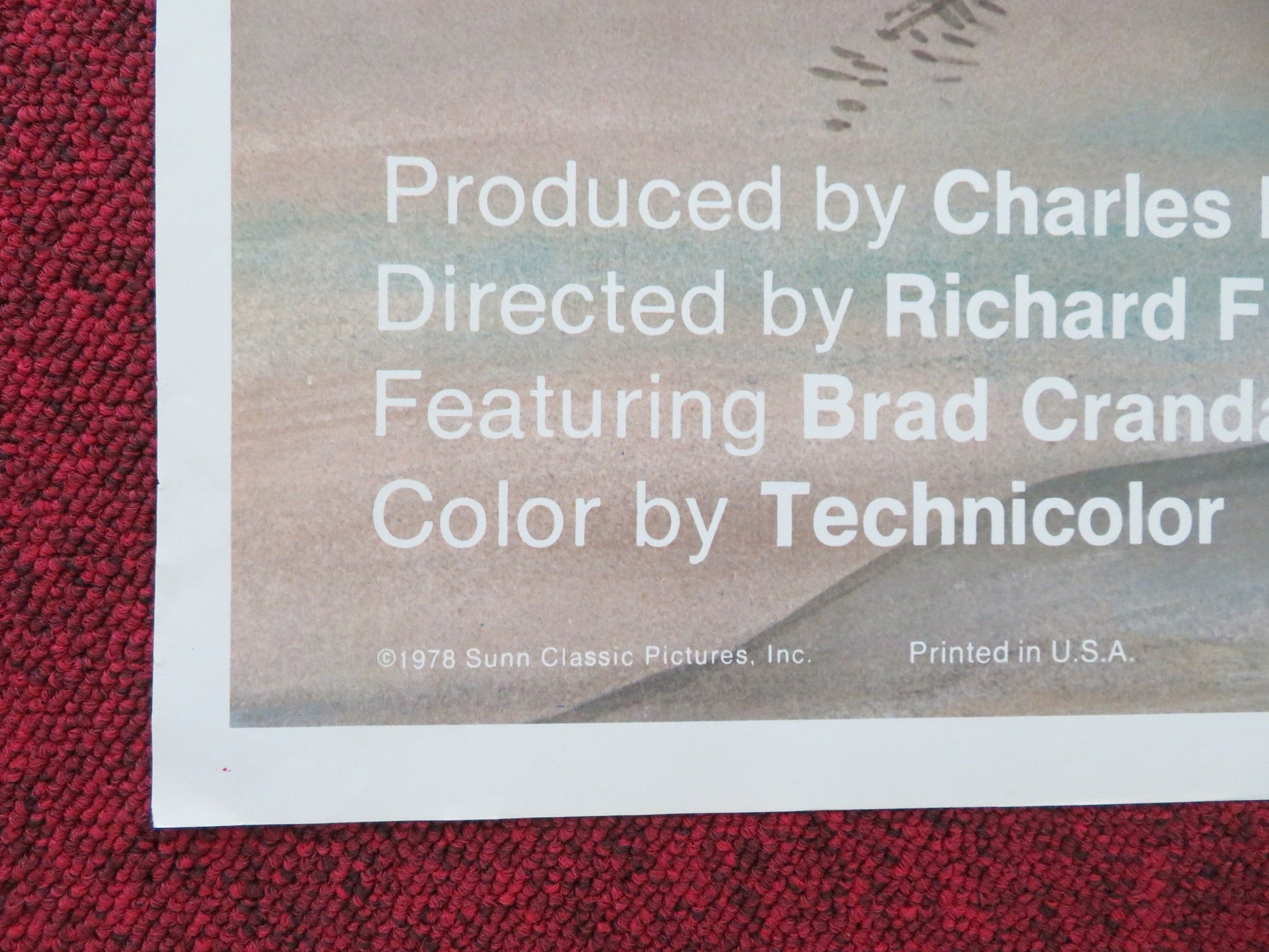 THE BERMUDA TRIANGLE FOLDED US ONE SHEET POSTER BRAD CRANDALL DONALD ALBEE 1979 Movie posters