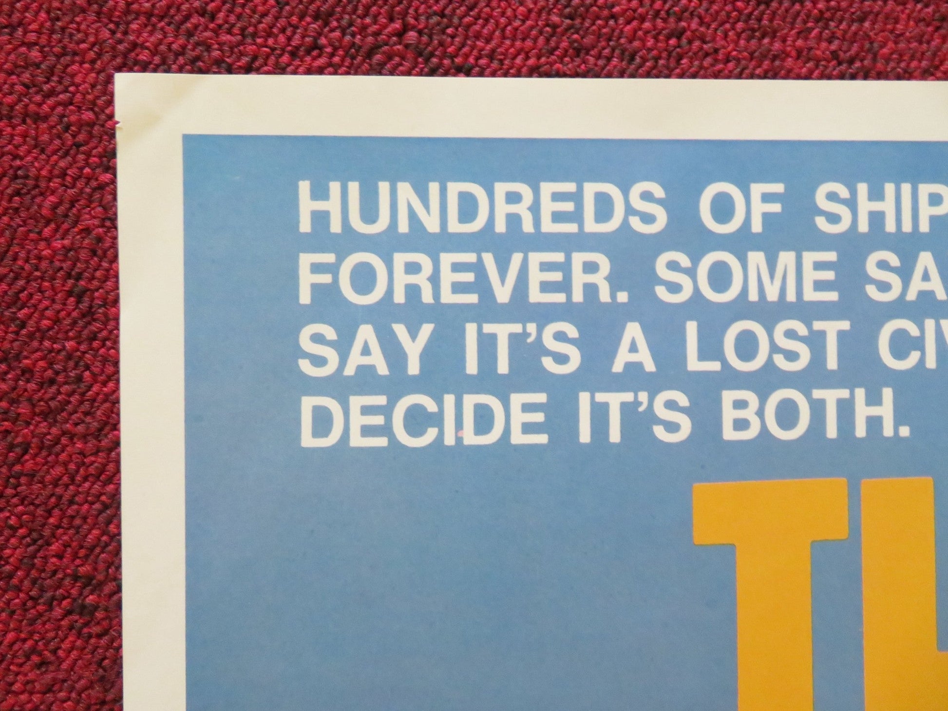 THE BERMUDA TRIANGLE FOLDED US ONE SHEET POSTER CHARLES BERLITZ B. CRANDALL 1979 Movie posters