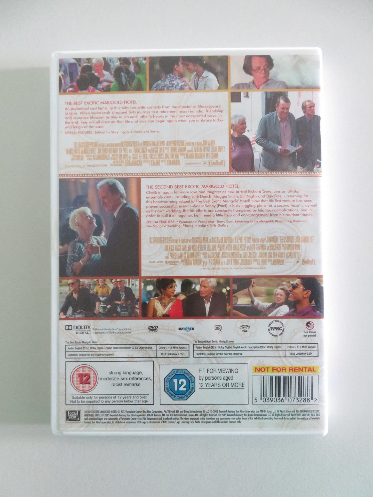 THE BEST EXOTIC MARIGOLD HOTEL + THE SECOND BEST... 2 FILMS (DVD) 2011 REGION 2 Movie posters