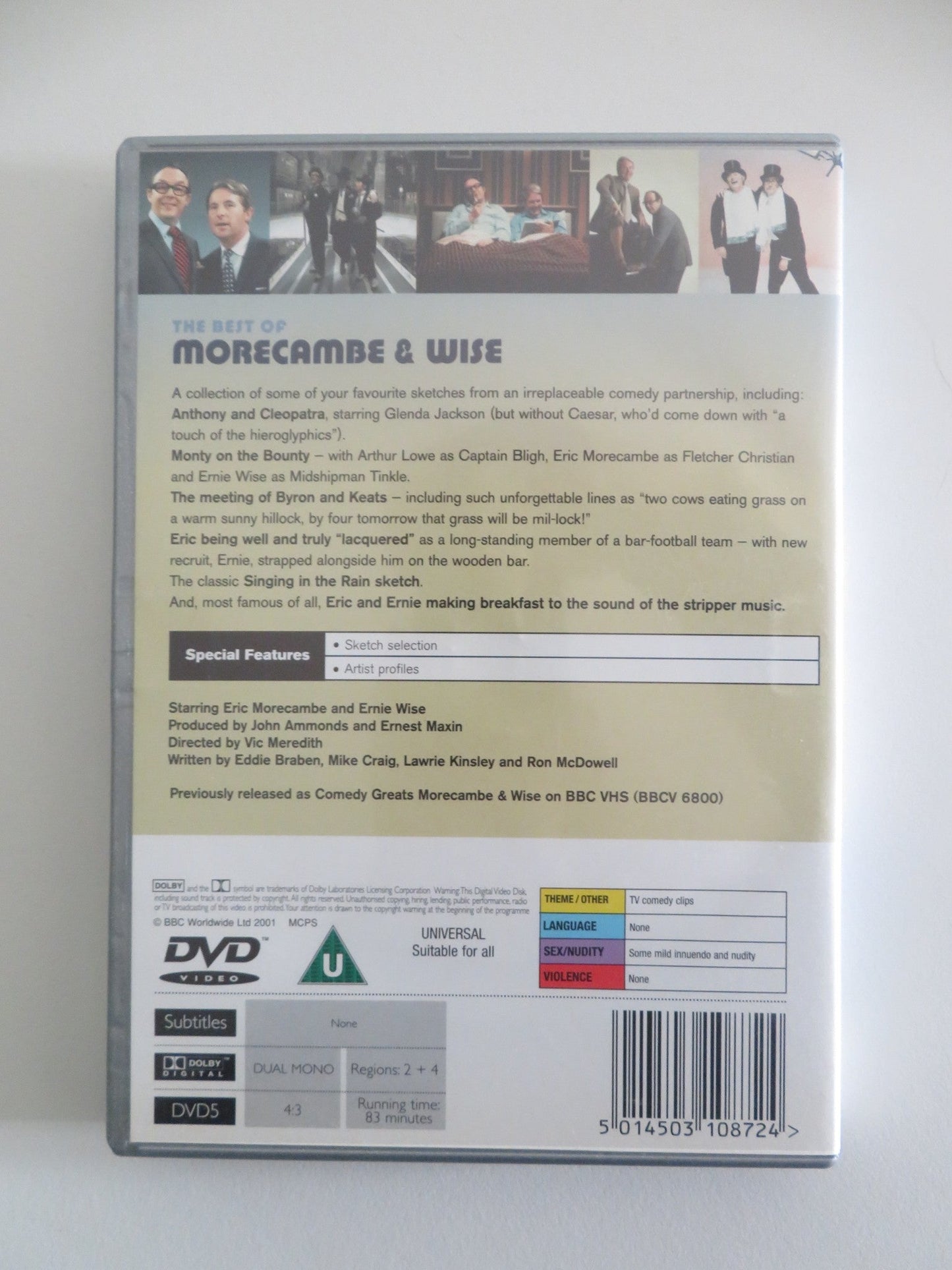 THE BEST OF MORECAMBE & WISE (DVD) ERIC MORECAMBE ERNIE WISE 2001 REGION 2+4 Movie posters