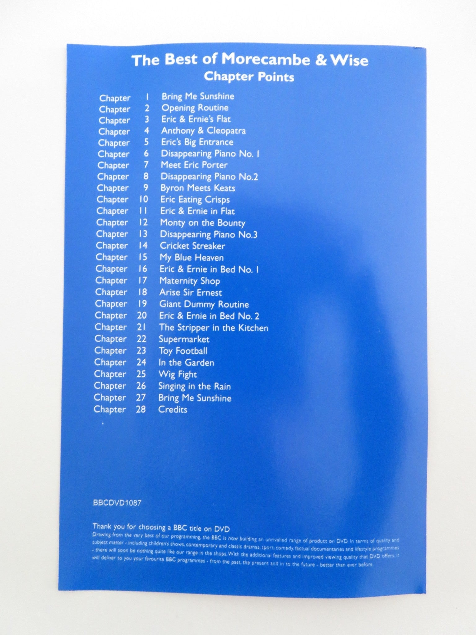 THE BEST OF MORECAMBE & WISE (DVD) ERIC MORECAMBE ERNIE WISE 2001 REGION 2+4 Movie posters