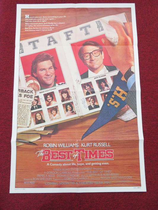 The Best of Times Folded US One Sheet Poster Robin Williams Kurt Russell 1986 Movie posters