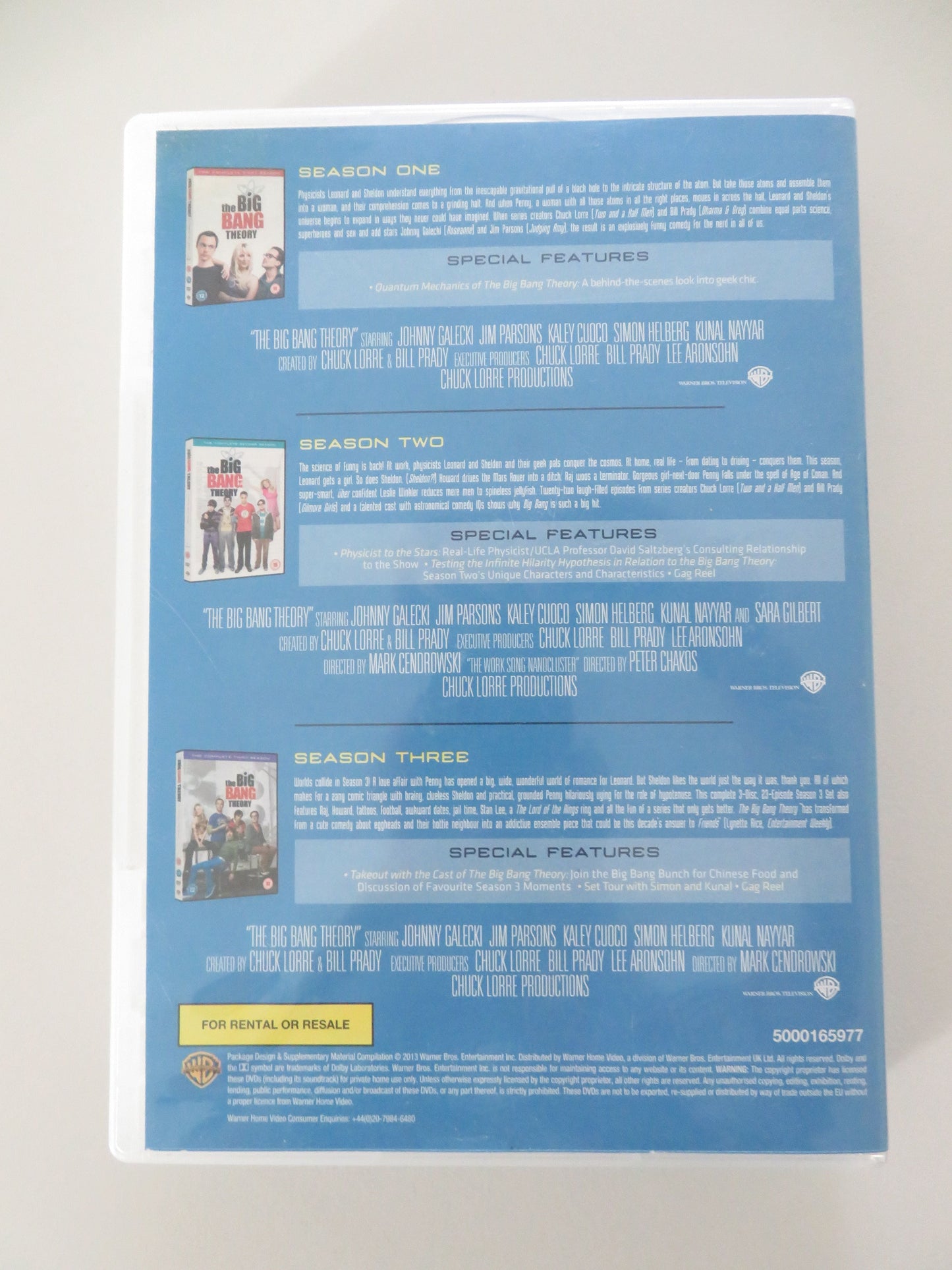 The Big Bang Theory Seasons 1-3 (DVD BoxSet) Jim Parsons Galecki 2007 Region 2 Movie posters