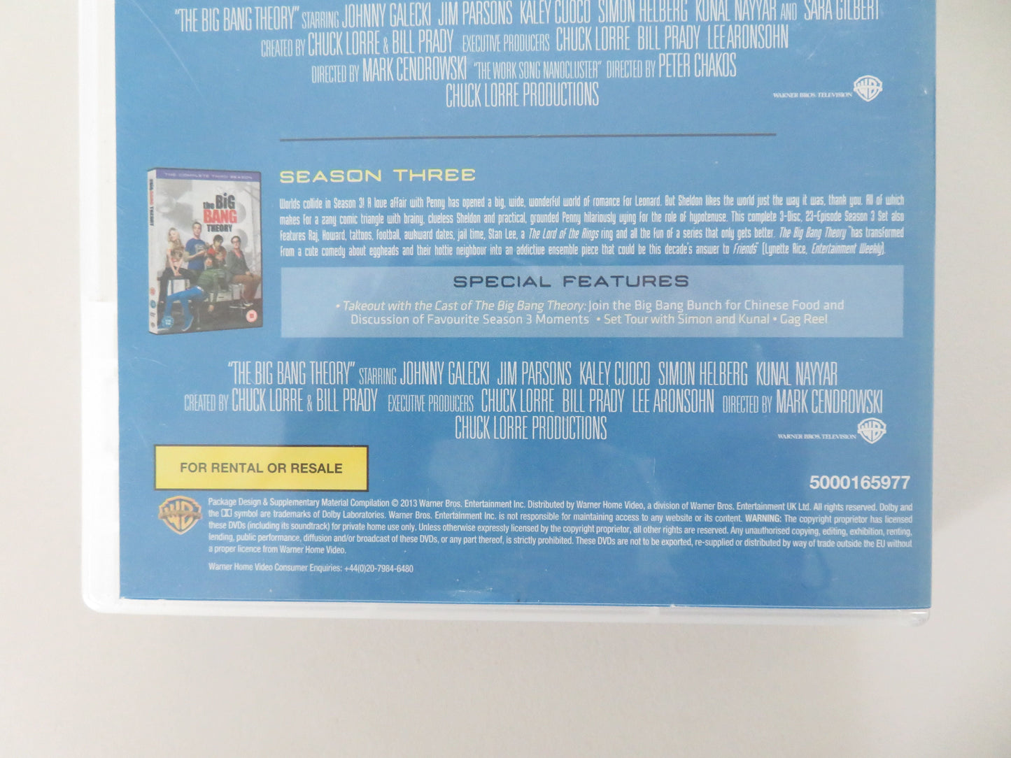 The Big Bang Theory Seasons 1-3 (DVD BoxSet) Jim Parsons Galecki 2007 Region 2 Movie posters