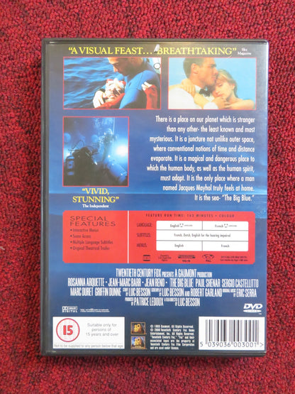 THE BIG BLUE - VERSION LONGUE (DVD) ROSANNA ARQUETTE JEAN - MARC BAR 1988 REGION 2 Rendezvous Cinema Movie posters