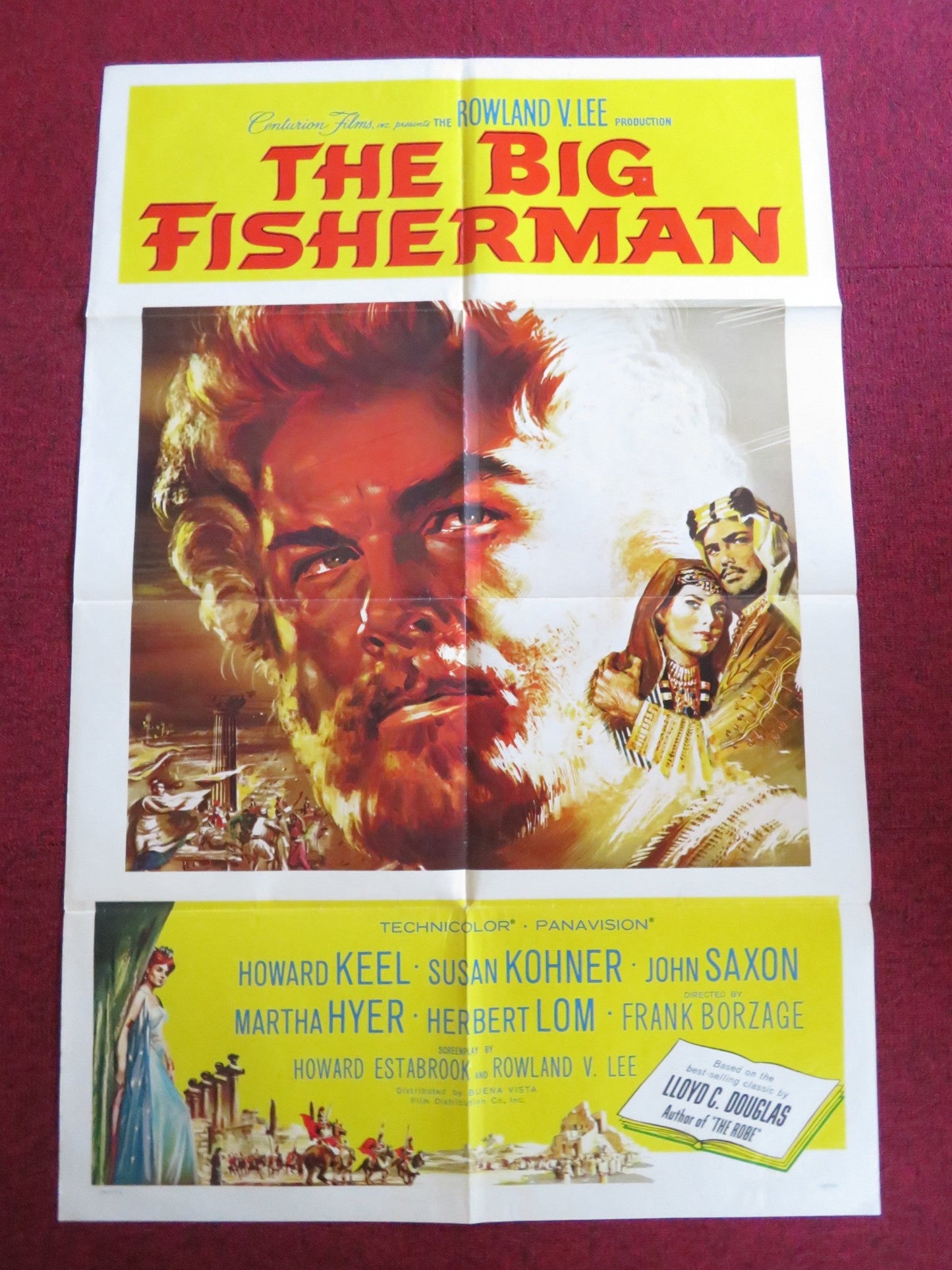 THE BIG FISHERMAN FOLDED US ONE SHEET POSTER HOWARD KEEL SUSAN KOHNER 1959 Rendezvous Cinema Movie posters