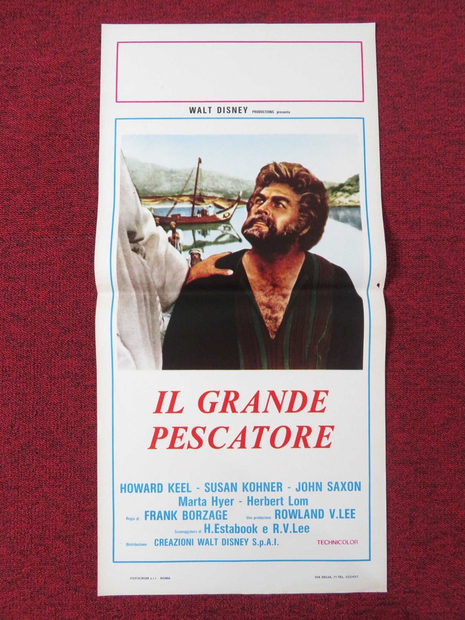 THE BIG FISHERMAN ITALIAN LOCANDINA POSTER DISNEY HOWARD KEEL SUSAN KOHNER 1960 Rendezvous Cinema Movie posters