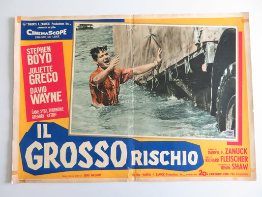 THE BIG GAMBLE - A ITALIAN FOTOBUSTA POSTER STEPHEN BOYD JULIETTE GRECO 1961 Rendezvous Cinema Movie posters