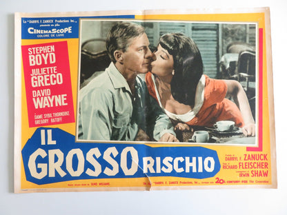 THE BIG GAMBLE - B ITALIAN FOTOBUSTA POSTER STEPHEN BOYD JULIETTE GRECO 1961 Rendezvous Cinema Movie posters