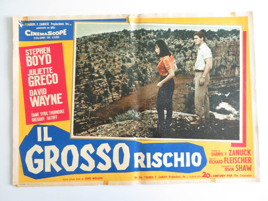 THE BIG GAMBLE - I ITALIAN FOTOBUSTA POSTER STEPHEN BOYD JULIETTE GRECO 1961 Rendezvous Cinema Movie posters
