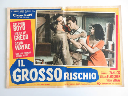 THE BIG GAMBLE - J ITALIAN FOTOBUSTA POSTER STEPHEN BOYD JULIETTE GRECO 1961 Rendezvous Cinema Movie posters