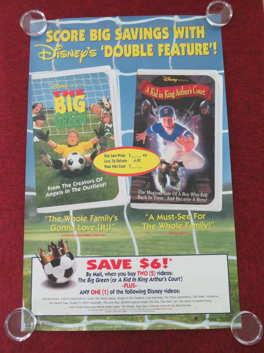 THE BIG GREEN & A KID IN KING ARTHUR'S COURT VHS VIDEO POSTER ROLLED MALIK 1995 Movie posters