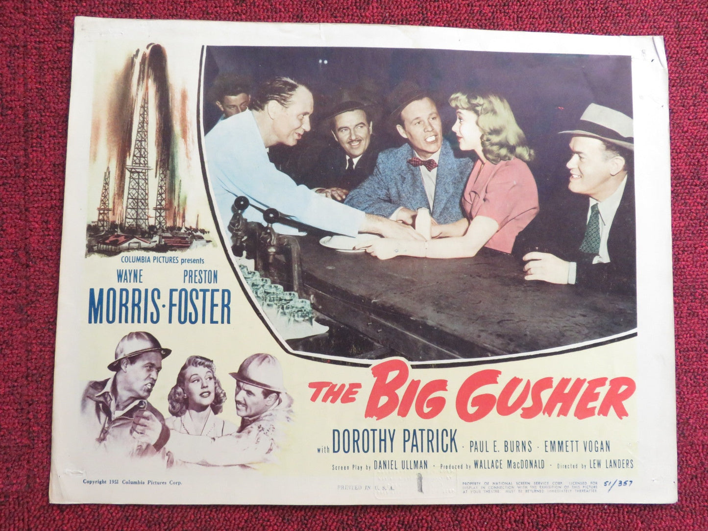 THE BIG GUSHER US LOBBY CARD FULL SET WAYNE MORRIS PRESTON FOSTER 1951 Rendezvous Cinema Movie posters