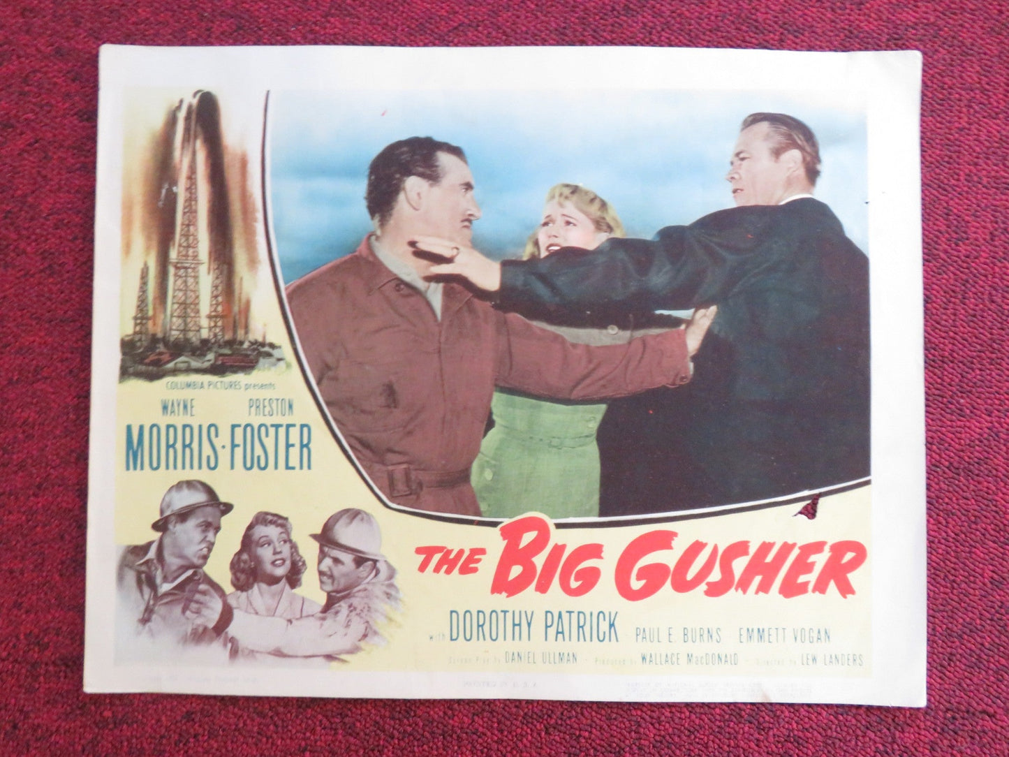 THE BIG GUSHER US LOBBY CARD FULL SET WAYNE MORRIS PRESTON FOSTER 1951 Rendezvous Cinema Movie posters