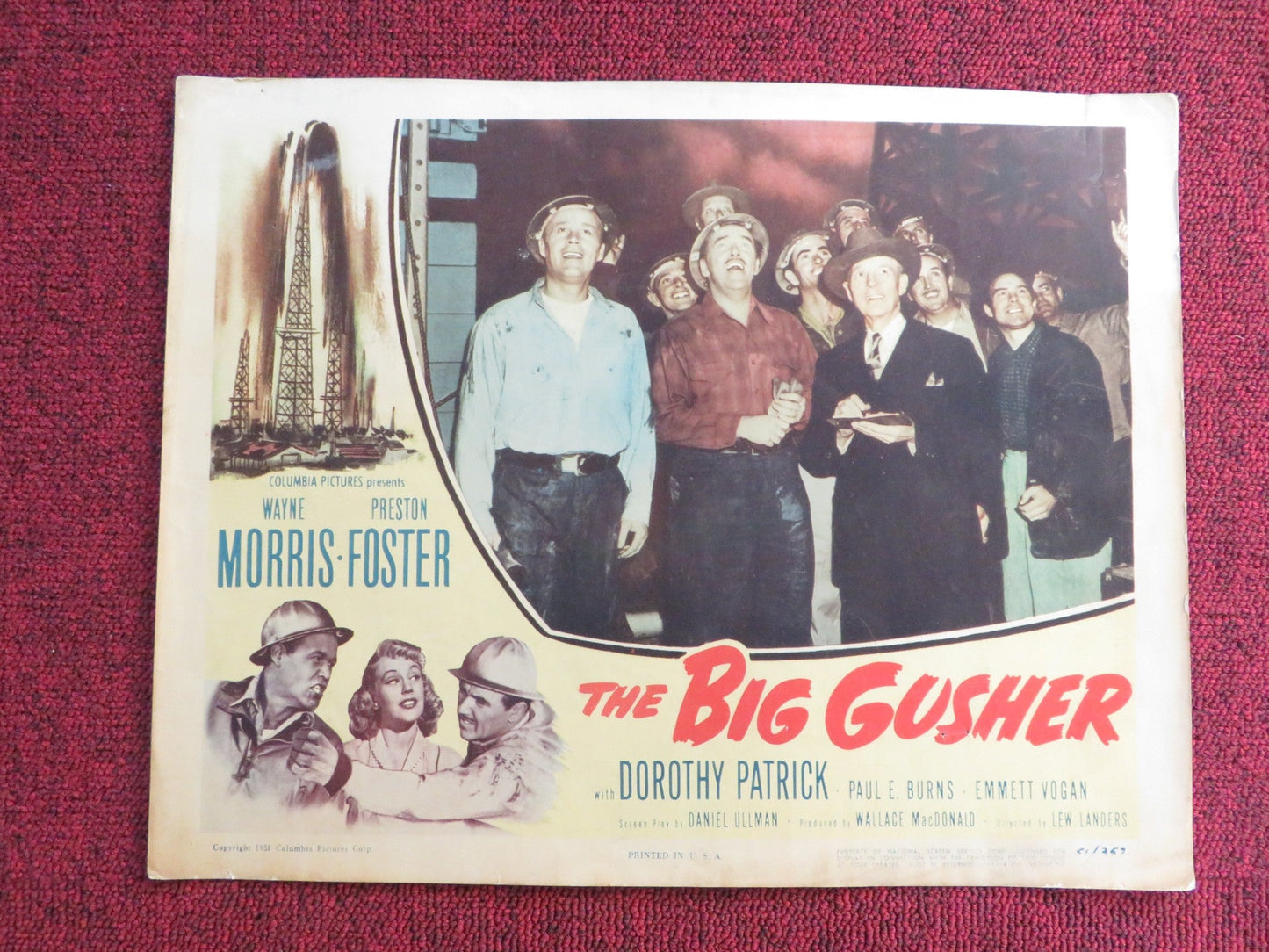 THE BIG GUSHER US LOBBY CARD FULL SET WAYNE MORRIS PRESTON FOSTER 1951 Rendezvous Cinema Movie posters