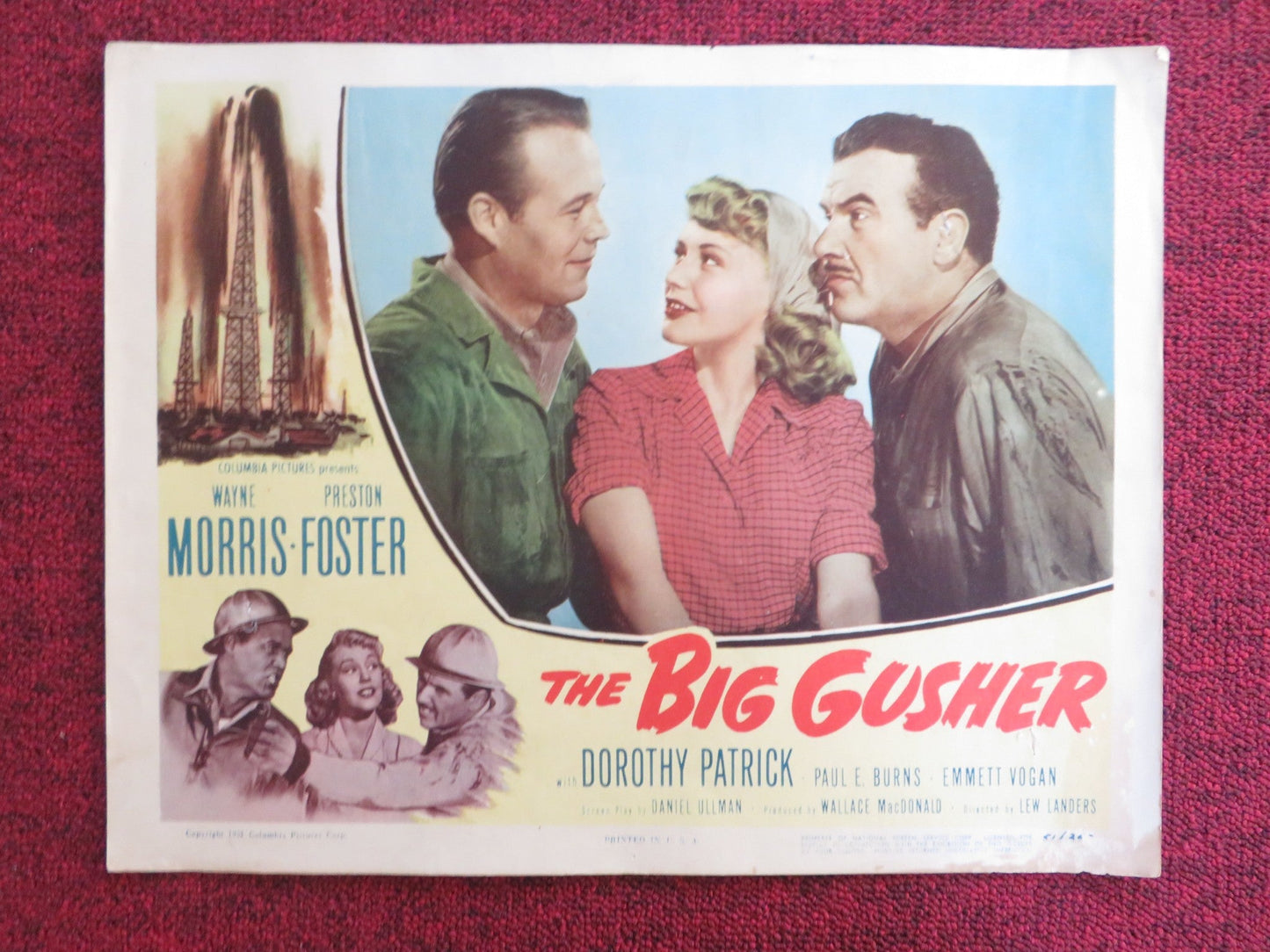 THE BIG GUSHER US LOBBY CARD FULL SET WAYNE MORRIS PRESTON FOSTER 1951 Rendezvous Cinema Movie posters