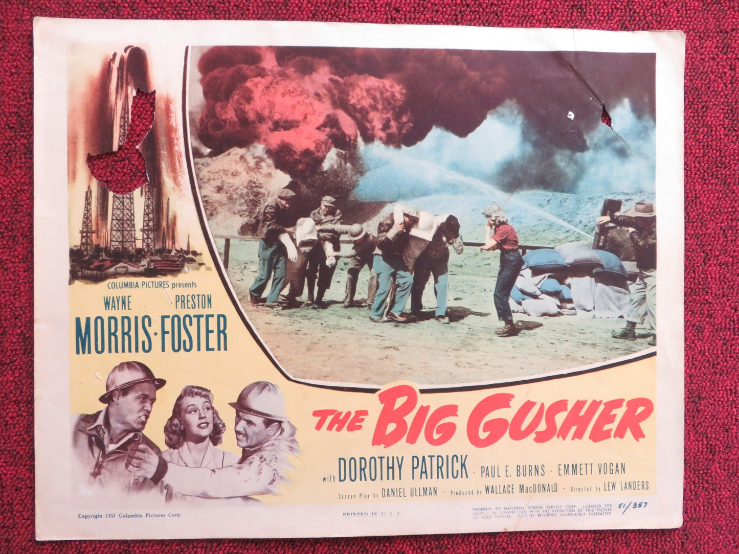 THE BIG GUSHER US LOBBY CARD FULL SET WAYNE MORRIS PRESTON FOSTER 1951 Rendezvous Cinema Movie posters