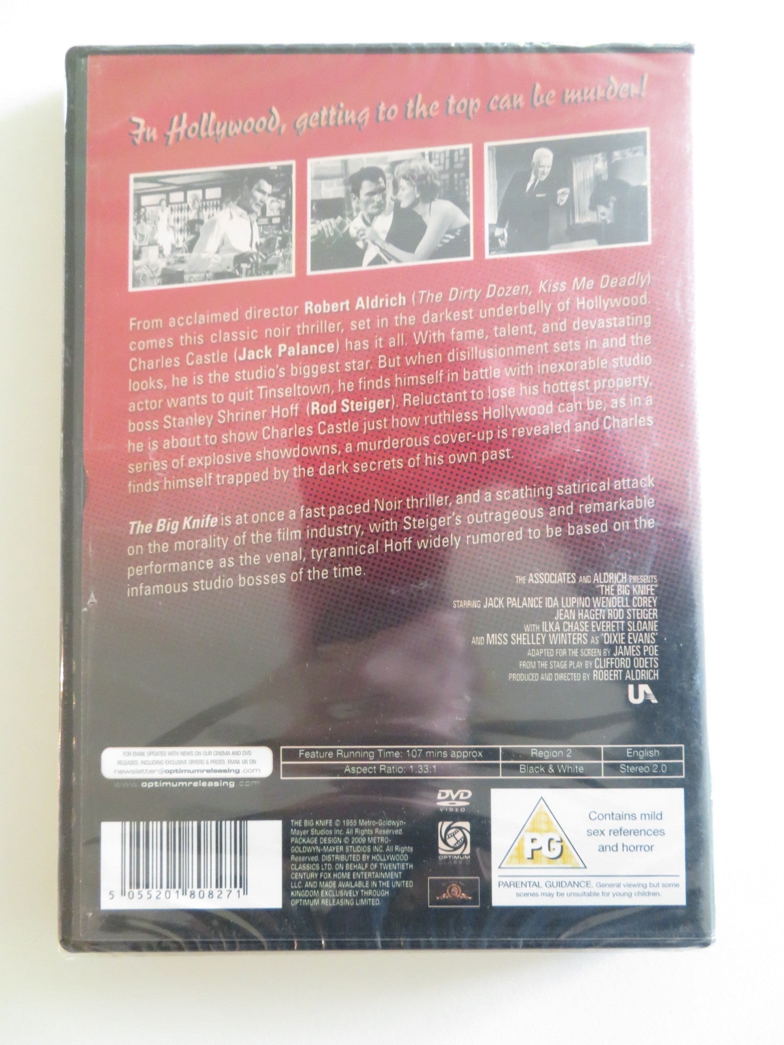 THE BIG KNIFE (DVD) JACK PALANCE IDA LUPINO 1955 REGION 2 Rendezvous Cinema Movie posters