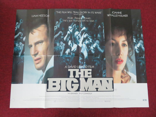 The Big Man UK Quad Poster Folded Liam Neeson Joanne Whalley 1990 Movie posters