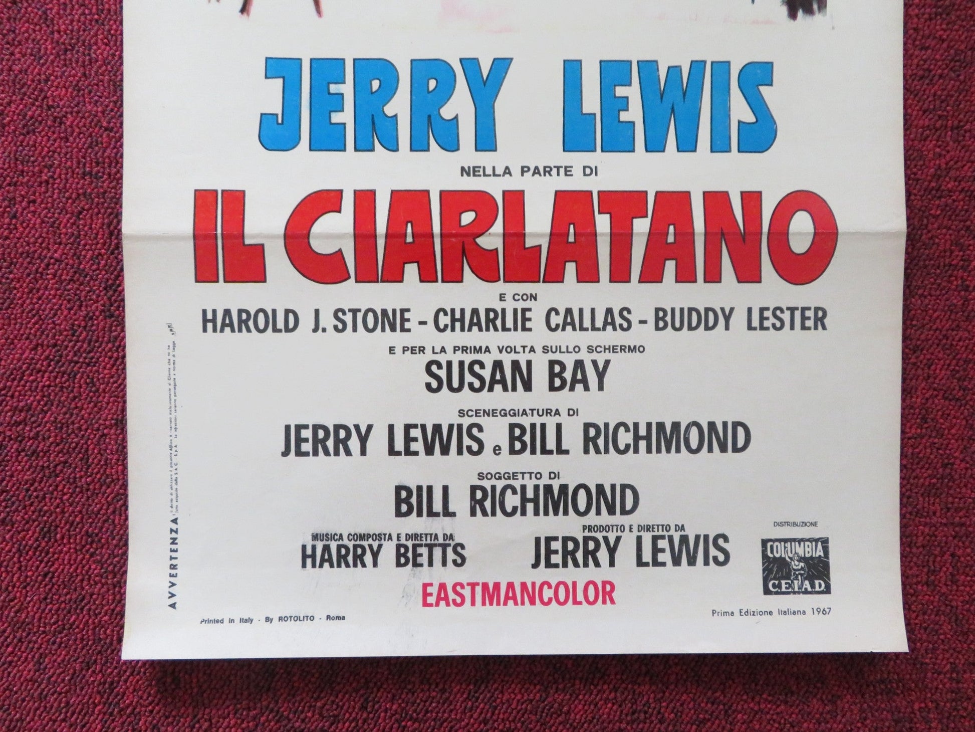 THE BIG MOUTH ITALIAN LOCANDINA POSTER JERRY LEWIS HAROLD J. STONE 1967 Rendezvous Cinema Movie posters