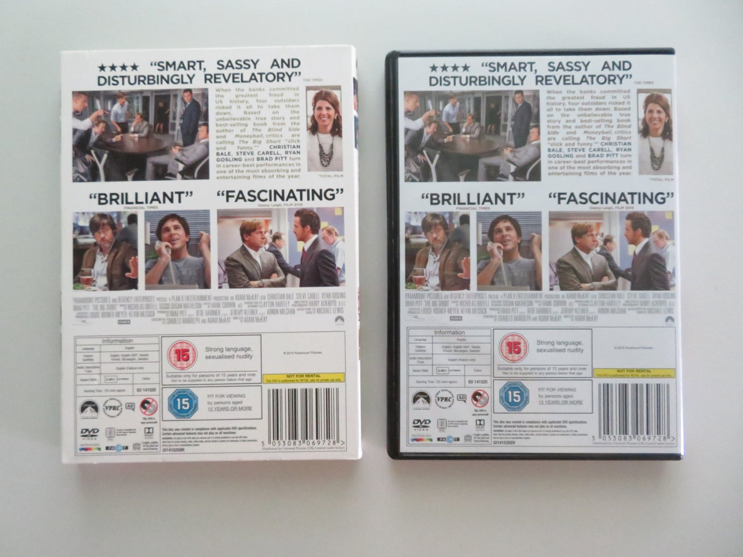 THE BIG SHORT (DVD) CHRISTIAN BALE BRAD PITT STEVE CARELL 2015 REGION 2 Movie posters