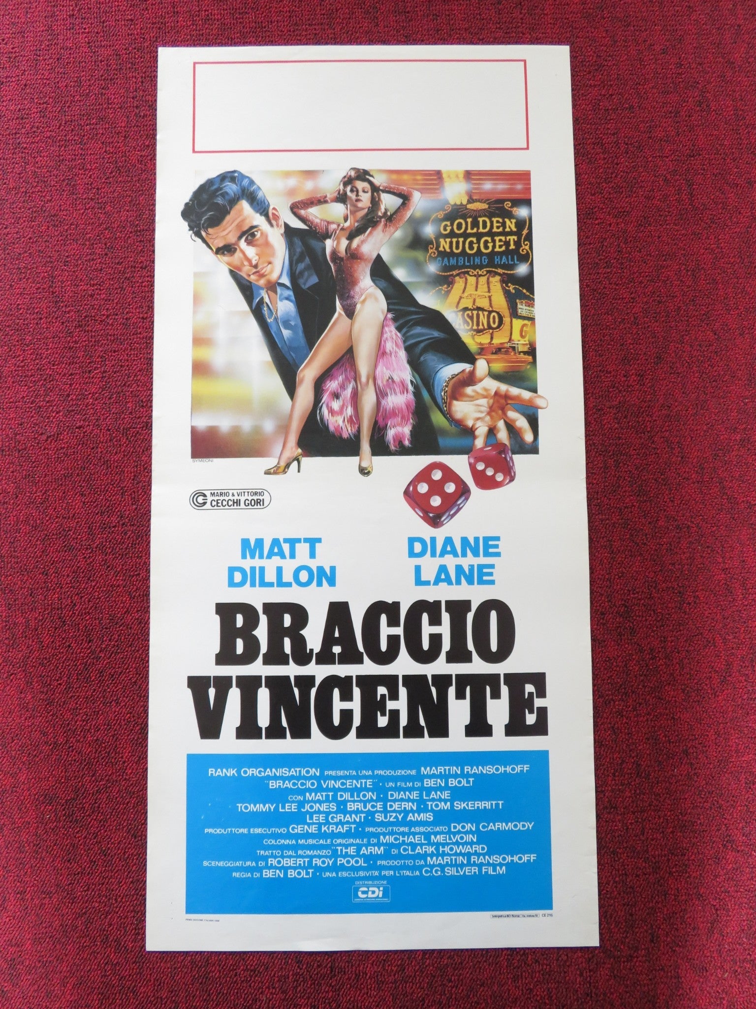 THE BIG TOWN ITALIAN LOCANDINA POSTER MATT DILLON DIANE LANE 1988 Rendezvous Cinema Movie posters