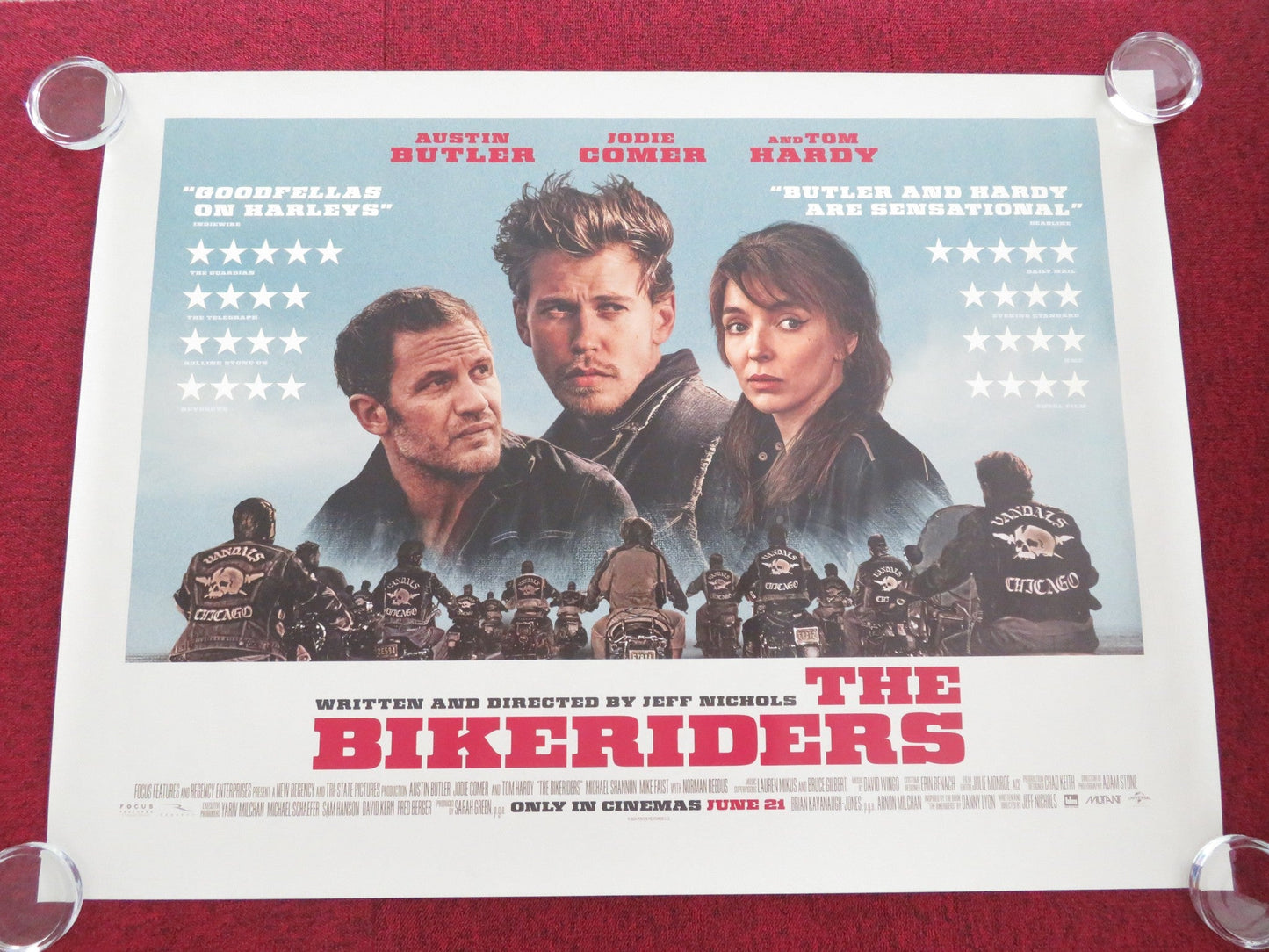 THE BIKERIDERS UK QUAD ROLLED POSTER AUSTIN BUTLER TOM HARDY 2023 Movie posters