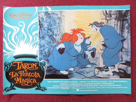 THE BLACK CAULDRON - A ITALIAN FOTOBUSTA POSTER DISNEY GRANT BARDSLEY 1985 Rendezvous Cinema Movie posters