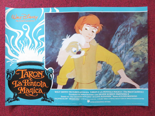 THE BLACK CAULDRON - B ITALIAN FOTOBUSTA POSTER DISNEY GRANT BARDSLEY 1985 Rendezvous Cinema Movie posters