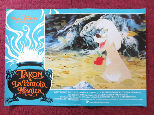 THE BLACK CAULDRON - D ITALIAN FOTOBUSTA POSTER DISNEY GRANT BARDSLEY 1985 Rendezvous Cinema Movie posters
