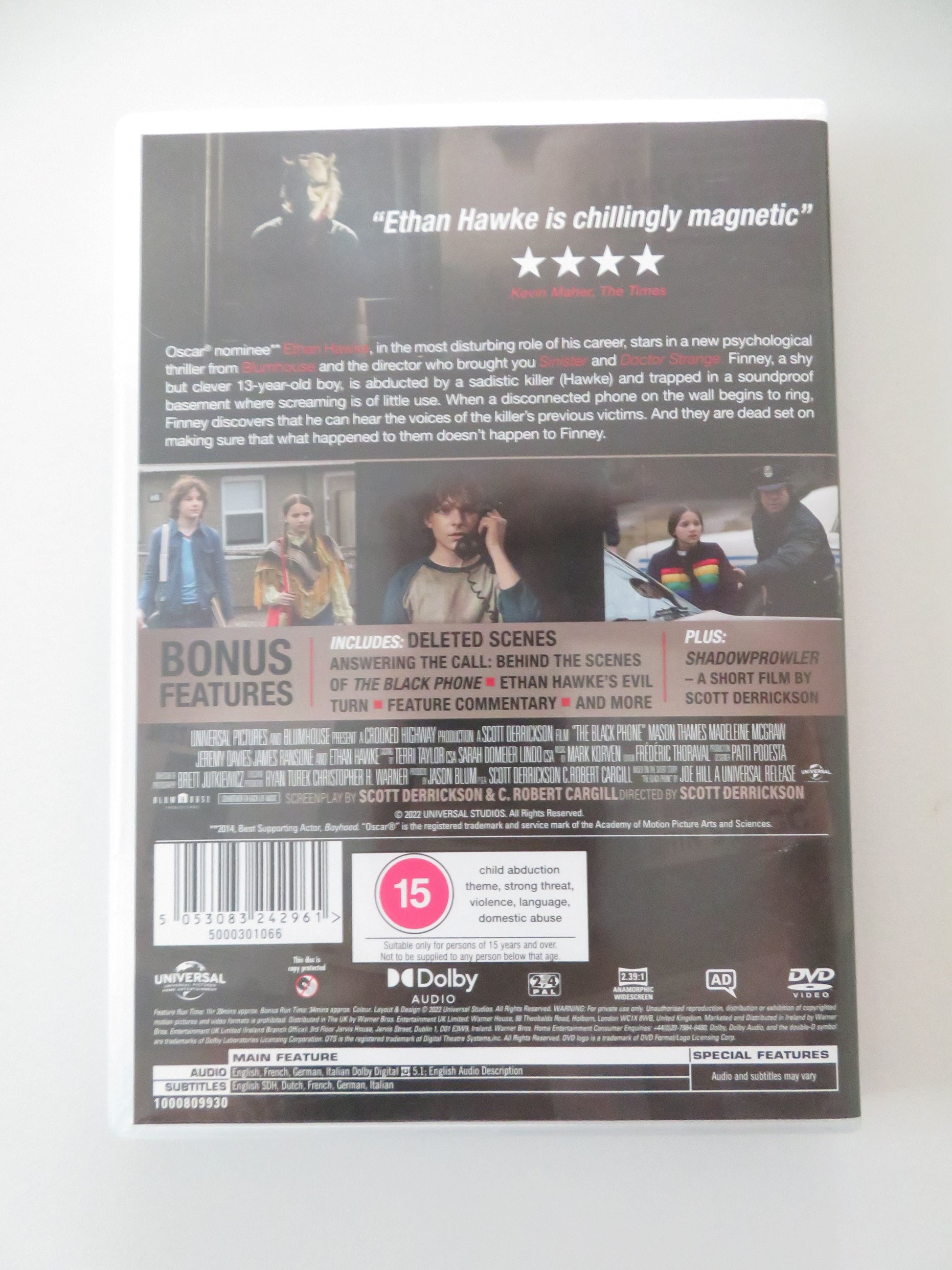 The Black Phone (DVD) Mason Thames Madeleine McGraw Ethan Hawke 2022 Region 2,4 Movie posters