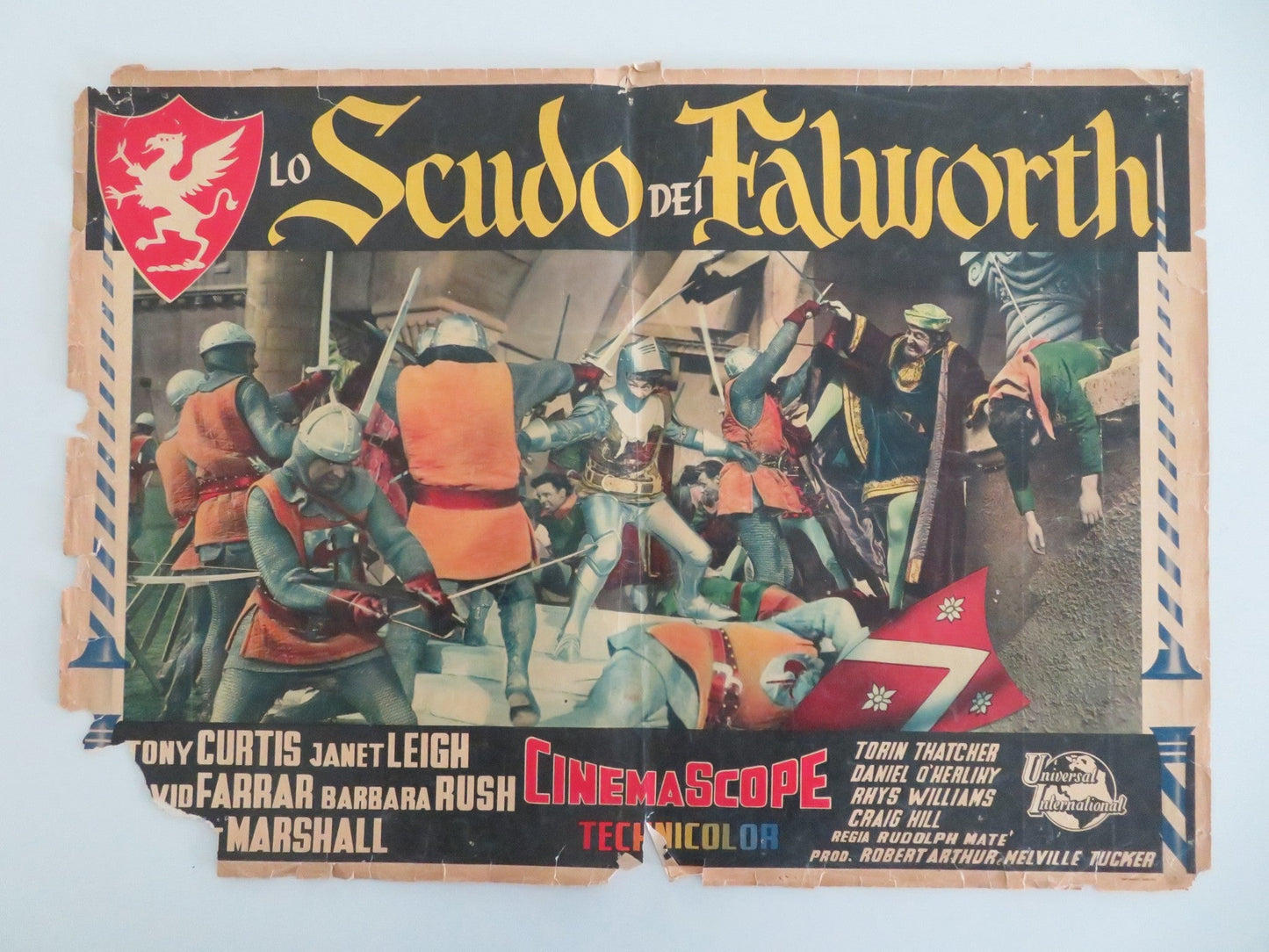 The Black Shield of Falworth - B Italian Fotobusta Poster Tony Curtis 1954 Movie posters