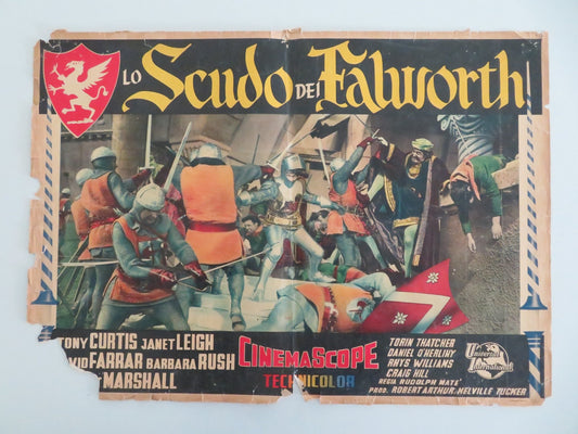 The Black Shield of Falworth - B Italian Fotobusta Poster Tony Curtis 1954 Movie posters