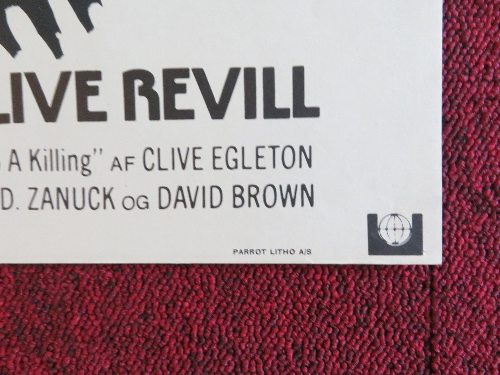 THE BLACK WINDMILL DANISH POSTER ROLLED MICHAEL CAINE DONALD PLEASENCE 1974 Rendezvous Cinema Movie posters