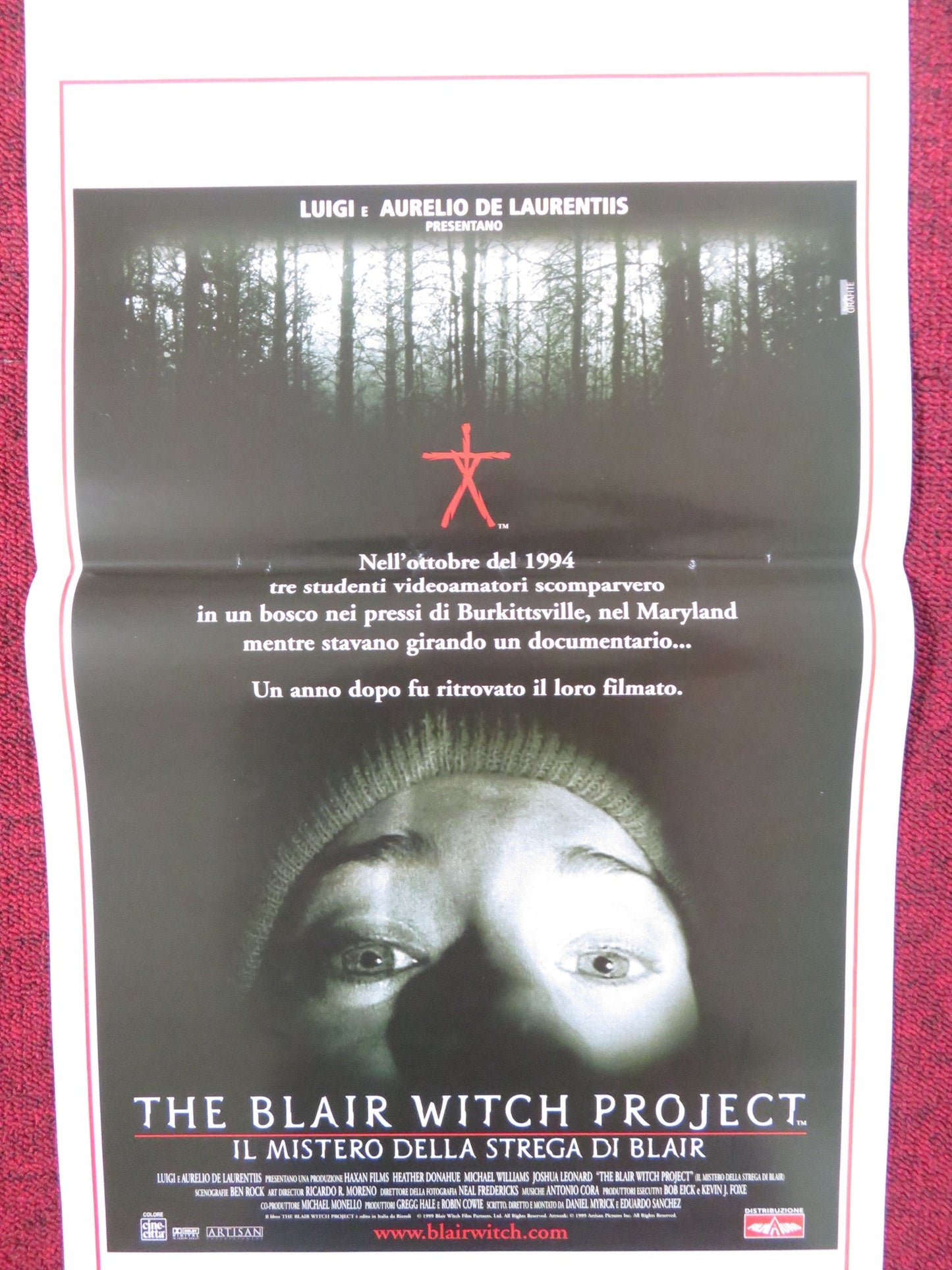 THE BLAIR WITCH PROJECT ITALIAN LOCANDINA POSTER HEATHER DONAHUE 1999 Rendezvous Cinema Movie posters