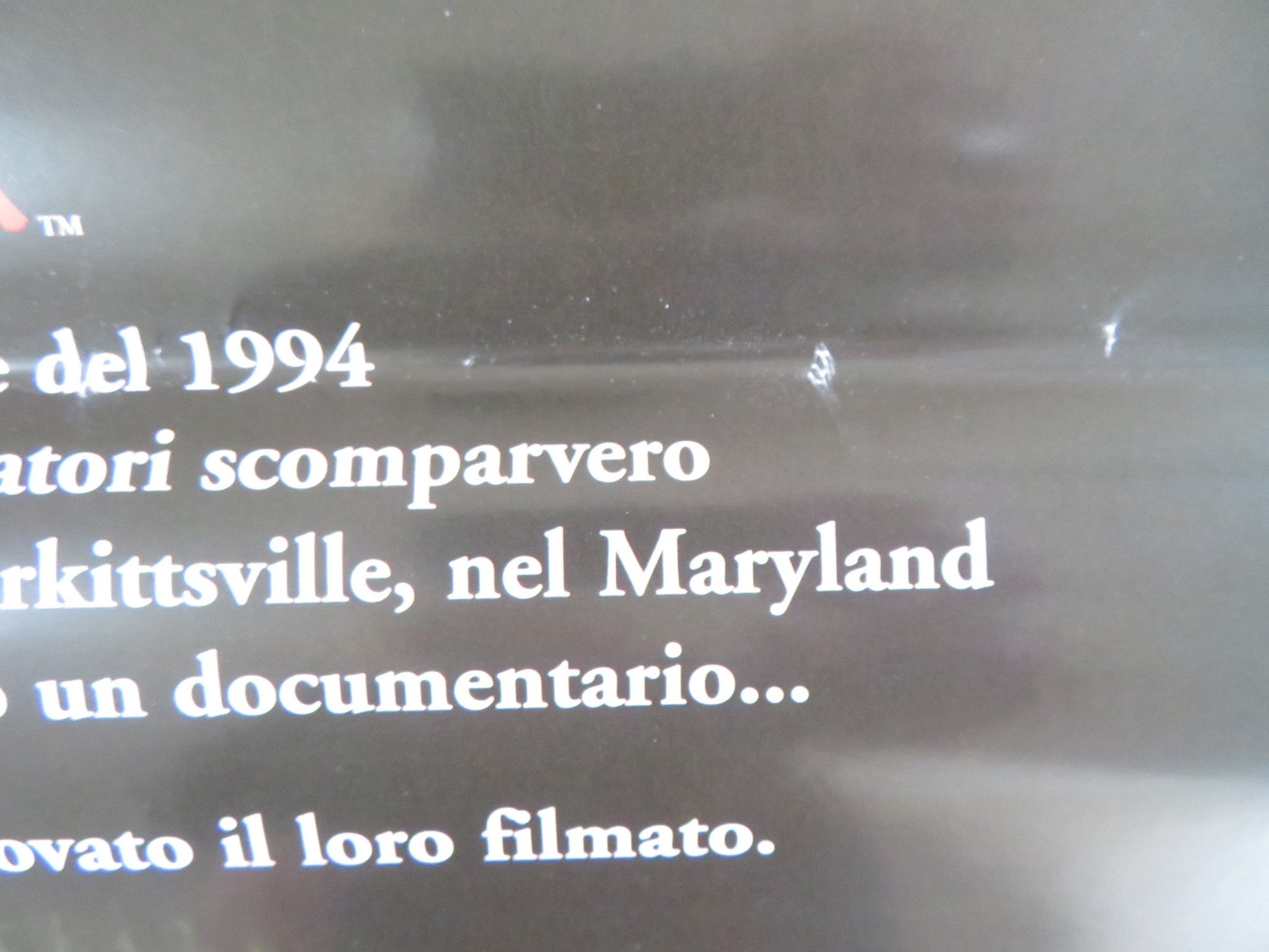 THE BLAIR WITCH PROJECT ITALIAN LOCANDINA POSTER HEATHER DONAHUE 1999 Rendezvous Cinema Movie posters