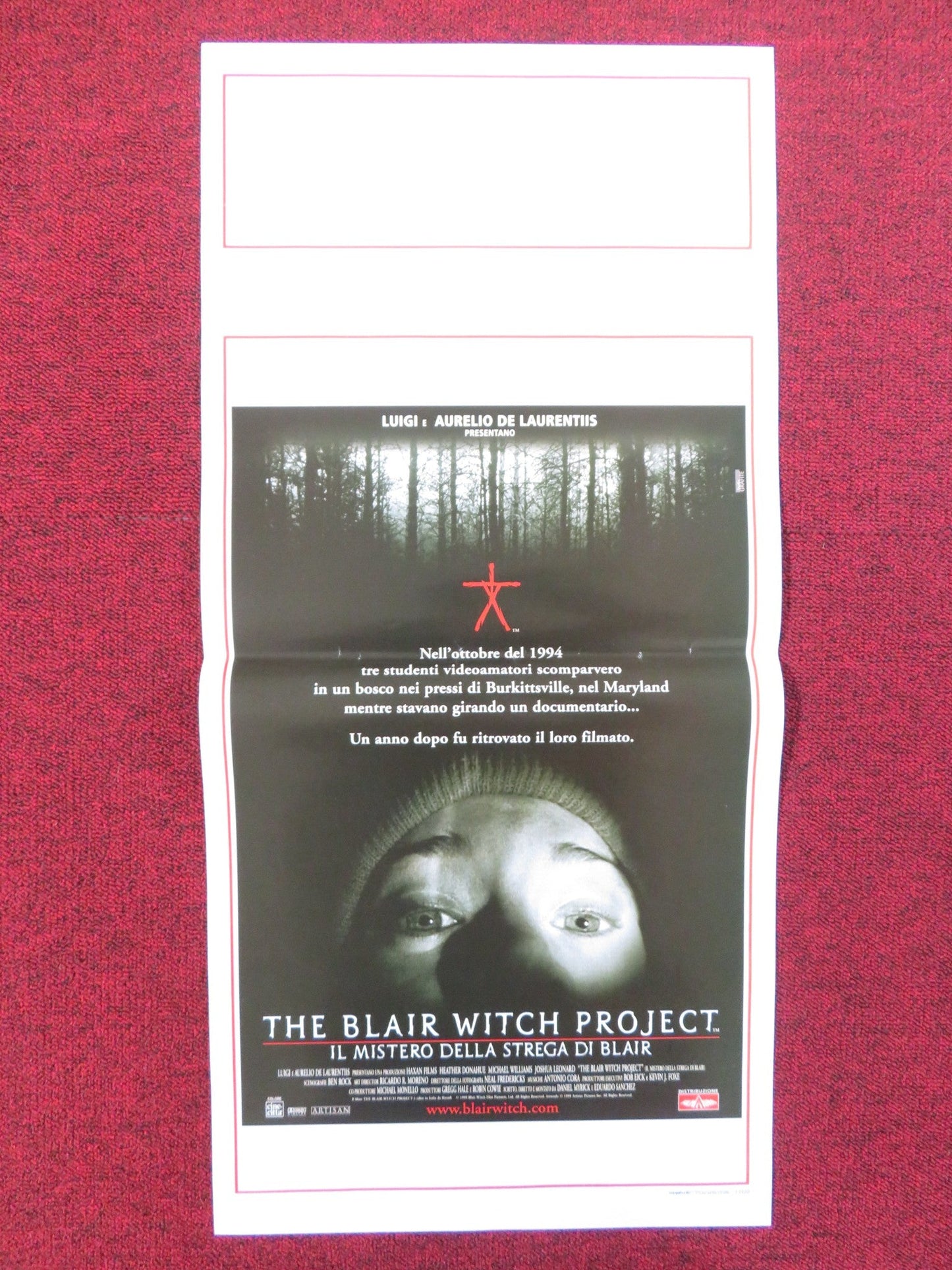 THE BLAIR WITCH PROJECT ITALIAN LOCANDINA POSTER HEATHER DONAHUE 1999 Rendezvous Cinema Movie posters