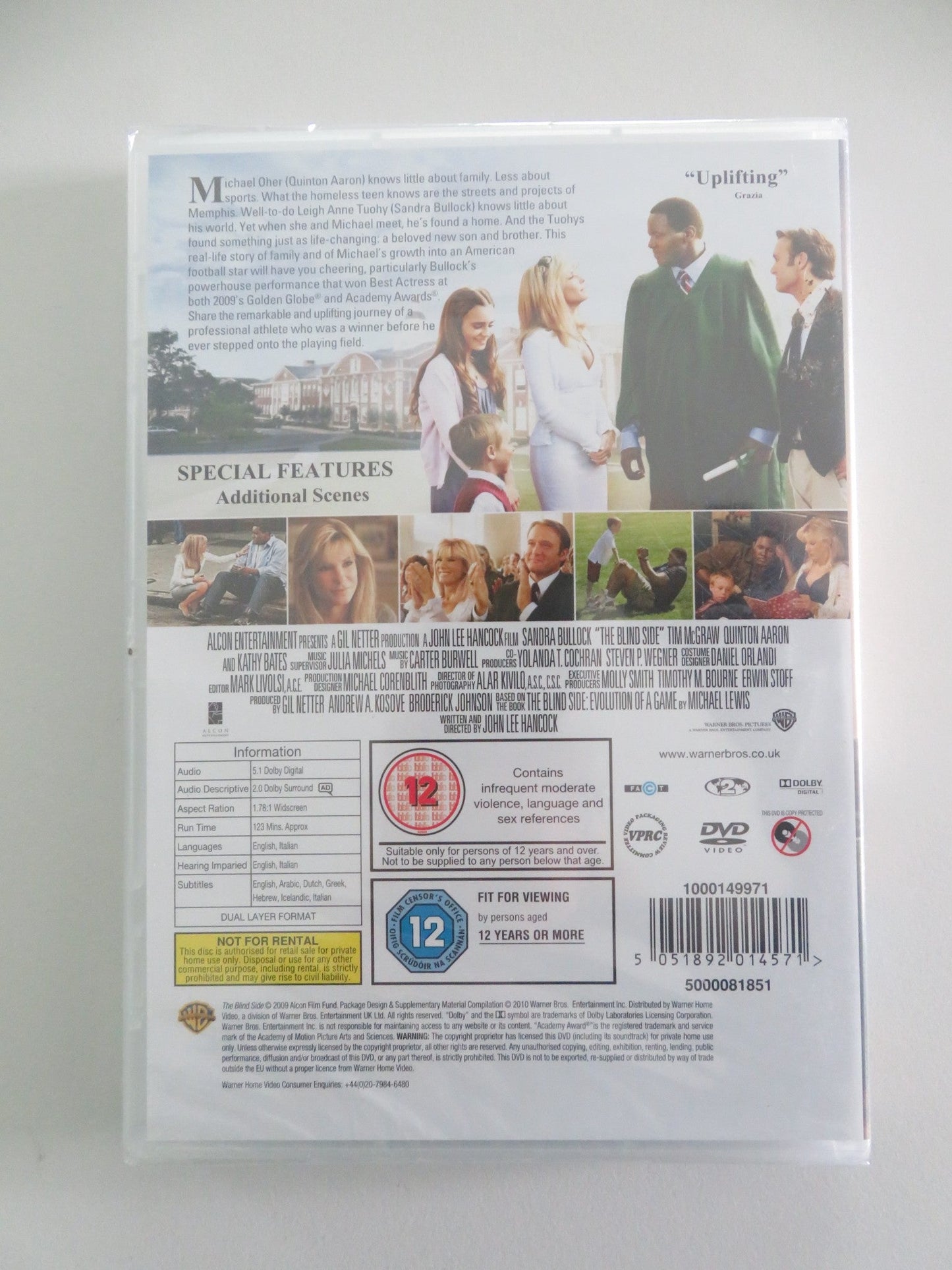 The Blind Side - B (DVD) Sandra Bullock Lily Collins Quinton Aaron 2009 Region 2 Movie posters