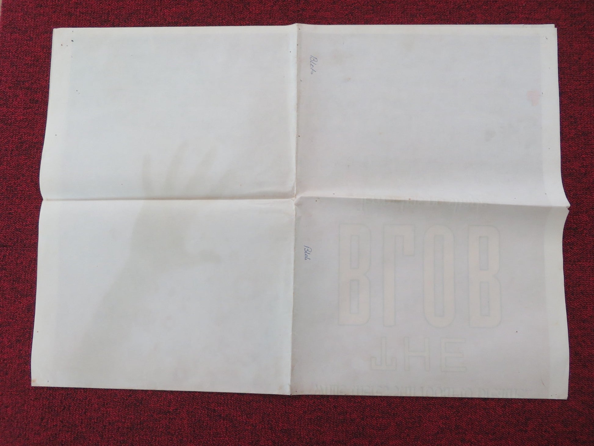 The Blob Lebanese Poster Folded Kevin Dillon Shawnee Smith 1988 Movie posters