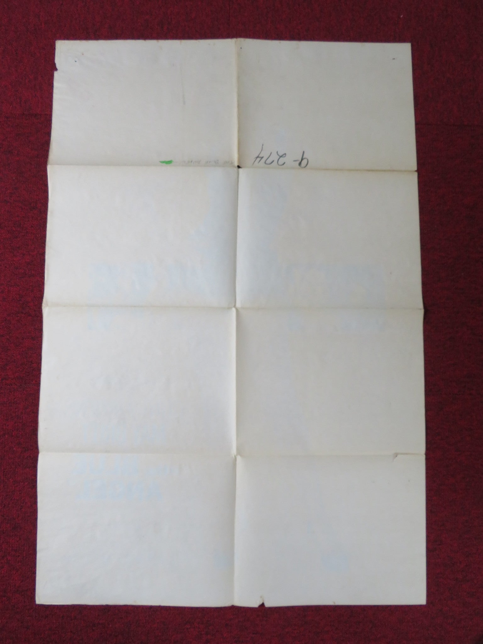 THE BLUE ANGEL FOLDED US ONE SHEET POSTER CURD JURGENS MAY BRITT 1959 Rendezvous Cinema Movie posters