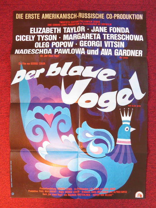 THE BLUE BIRD GERMAN A1 POSTER FOLDED ELIZABETH TAYLOR JANE FONDA 1976 Rendezvous Cinema Movie posters