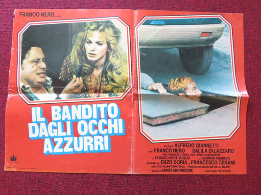 THE BLUE EYED BANDIT - A ITALIAN FOTOBUSTER POSTER FOLDED FRANCO NERO 1980 Rendezvous Cinema Movie posters