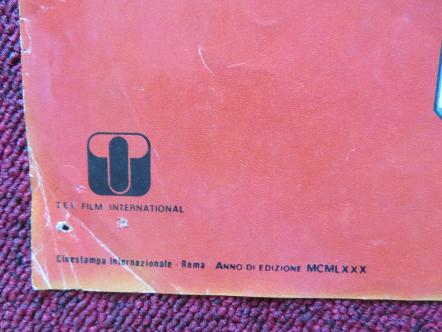 THE BLUE EYED BANDIT - A ITALIAN FOTOBUSTER POSTER FOLDED FRANCO NERO 1980 Rendezvous Cinema Movie posters