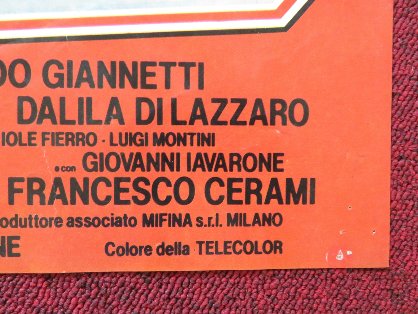 THE BLUE EYED BANDIT - A ITALIAN FOTOBUSTER POSTER FOLDED FRANCO NERO 1980 Rendezvous Cinema Movie posters