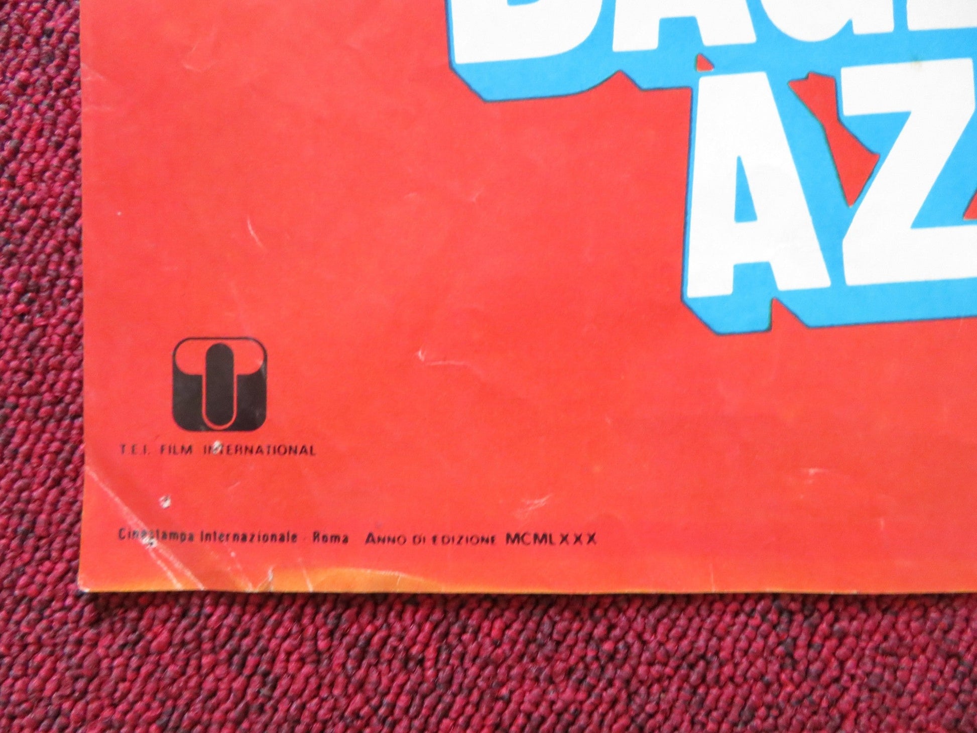 THE BLUE EYED BANDIT - B ITALIAN FOTOBUSTER POSTER FOLDED FRANCO NERO 1980 Rendezvous Cinema Movie posters