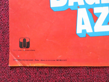 THE BLUE EYED BANDIT - B ITALIAN FOTOBUSTER POSTER FOLDED FRANCO NERO 1980 Rendezvous Cinema Movie posters