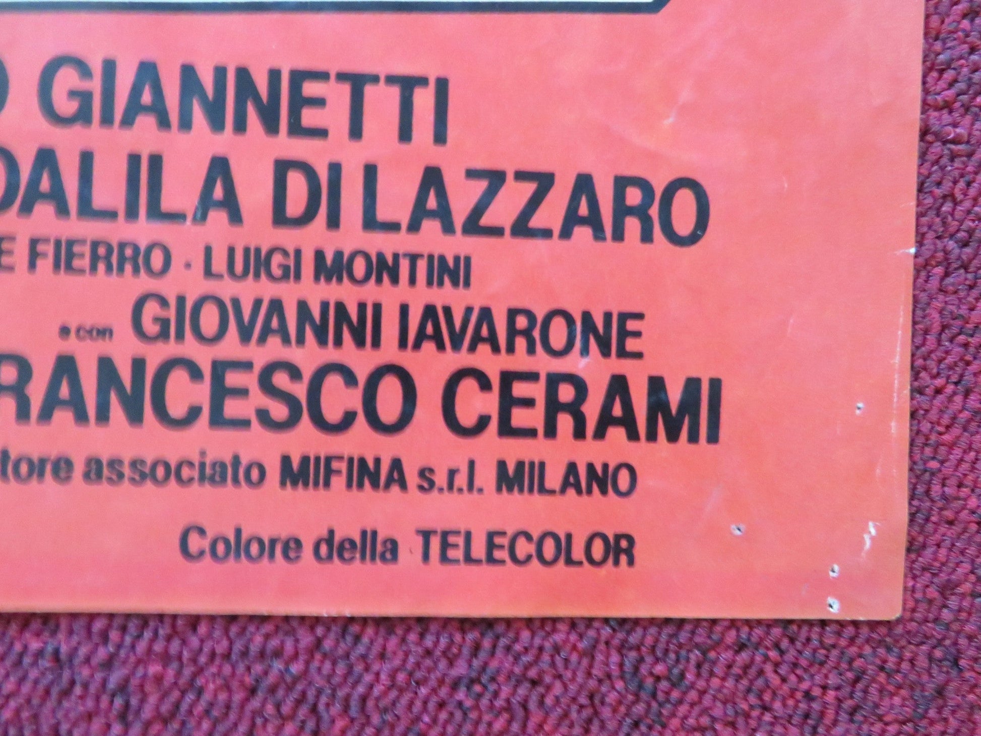 THE BLUE EYED BANDIT - B ITALIAN FOTOBUSTER POSTER FOLDED FRANCO NERO 1980 Rendezvous Cinema Movie posters