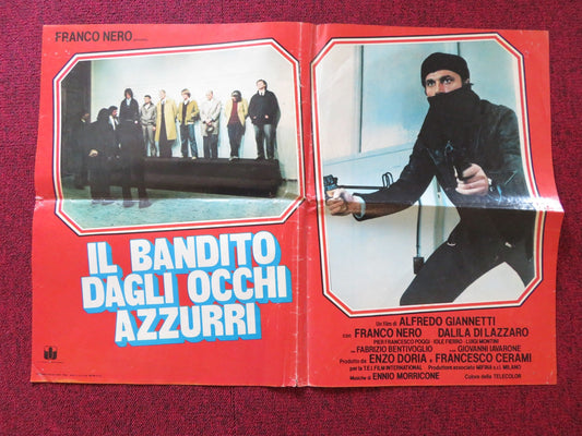 THE BLUE EYED BANDIT - B ITALIAN FOTOBUSTER POSTER FOLDED FRANCO NERO 1980 Rendezvous Cinema Movie posters