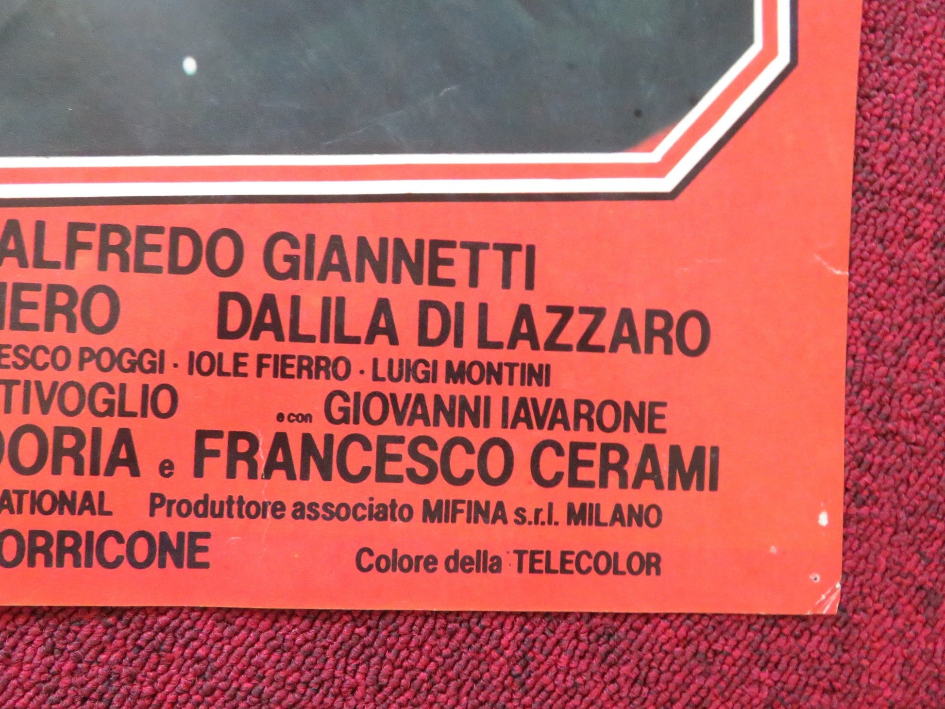 THE BLUE EYED BANDIT - C ITALIAN FOTOBUSTER POSTER FOLDED FRANCO NERO 1980 Rendezvous Cinema Movie posters