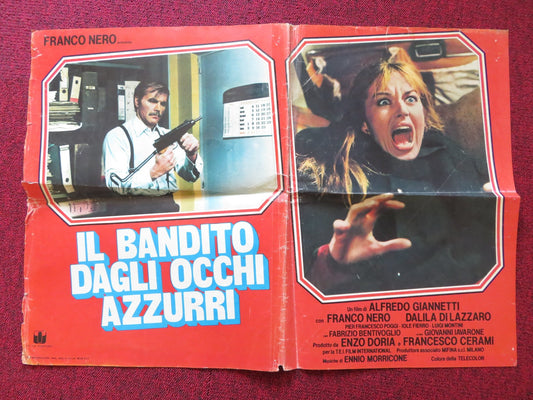 THE BLUE EYED BANDIT - C ITALIAN FOTOBUSTER POSTER FOLDED FRANCO NERO 1980 Rendezvous Cinema Movie posters